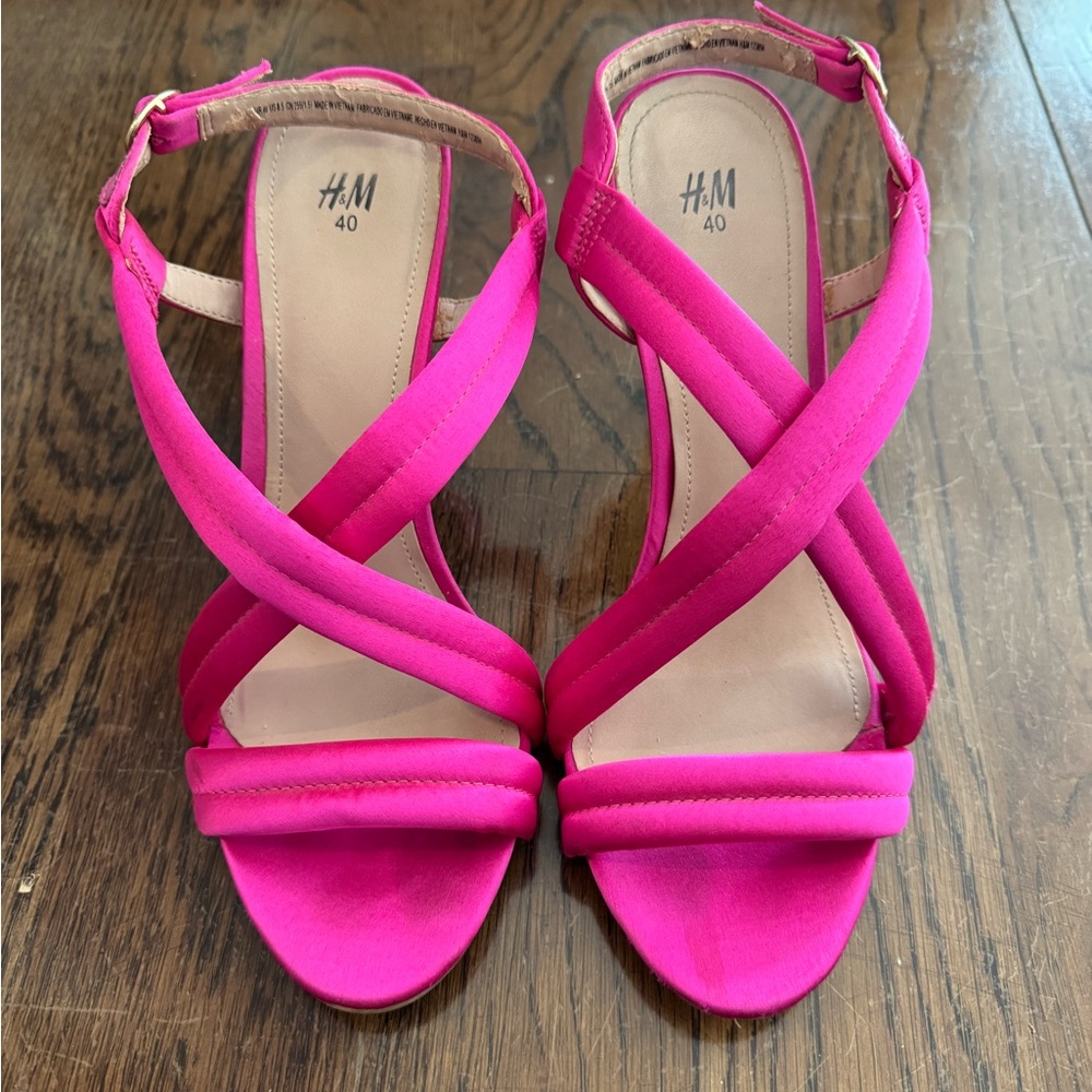 H&M Vibrant Pink Strappy Heels